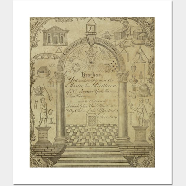 Masonic Invitation Wall Art by Sophists R Us